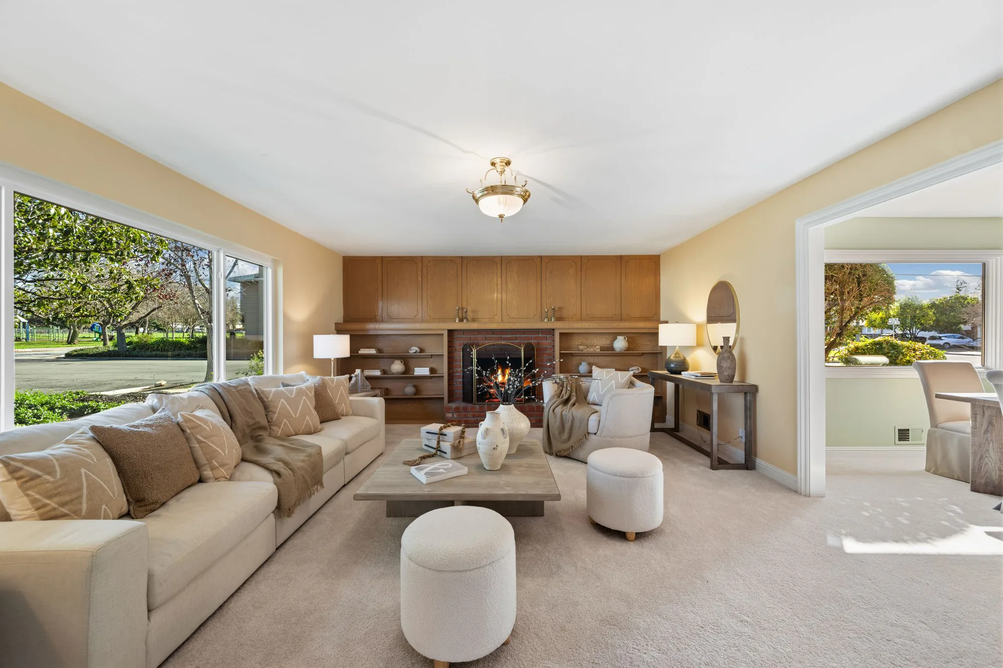 The living room at 1259 North Central Avenue